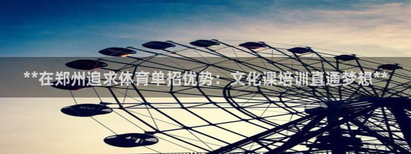 欧陆娱乐脚本：**在郑州追求体育单招优势：文化课培训