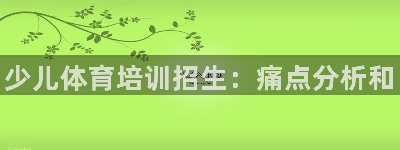 欧陆娱乐平台登陆地址在哪里：少儿体育培训招生：痛点分析和