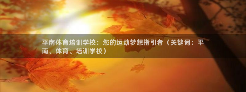 欧陆娱乐注册链接怎么弄出来：平南体育培训学校：您的运