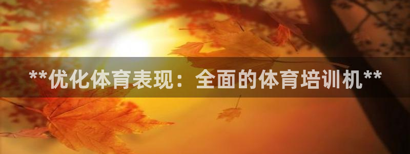 欧陆娱乐分分彩：**优化体育表现：全面的体育培训机*