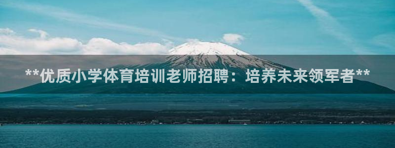 欧陆娱乐挂机项目有哪些：**优质小学体育培训老师招聘